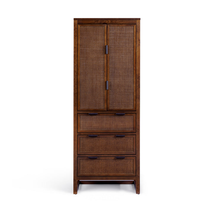 Hatteras 24'' Wide Wood Linen Cabinet with Drawers and Shelved Compartments by Teamson Home