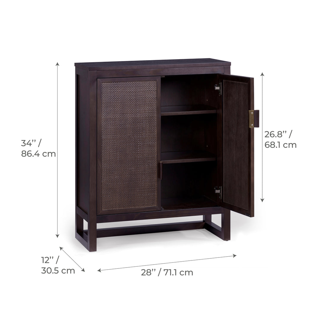 Hatteras 28'' Wide Wood Accent Cabinet with 2 Doors by Teamson Home