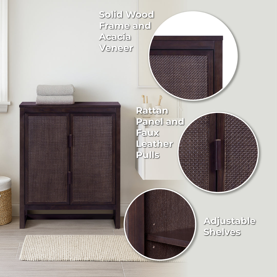 Hatteras 28'' Wide Wood Accent Cabinet with 2 Doors by Teamson Home