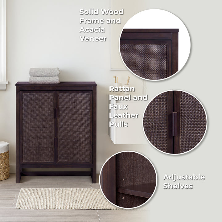 Hatteras 28'' Wide Wood Accent Cabinet with 2 Doors by Teamson Home