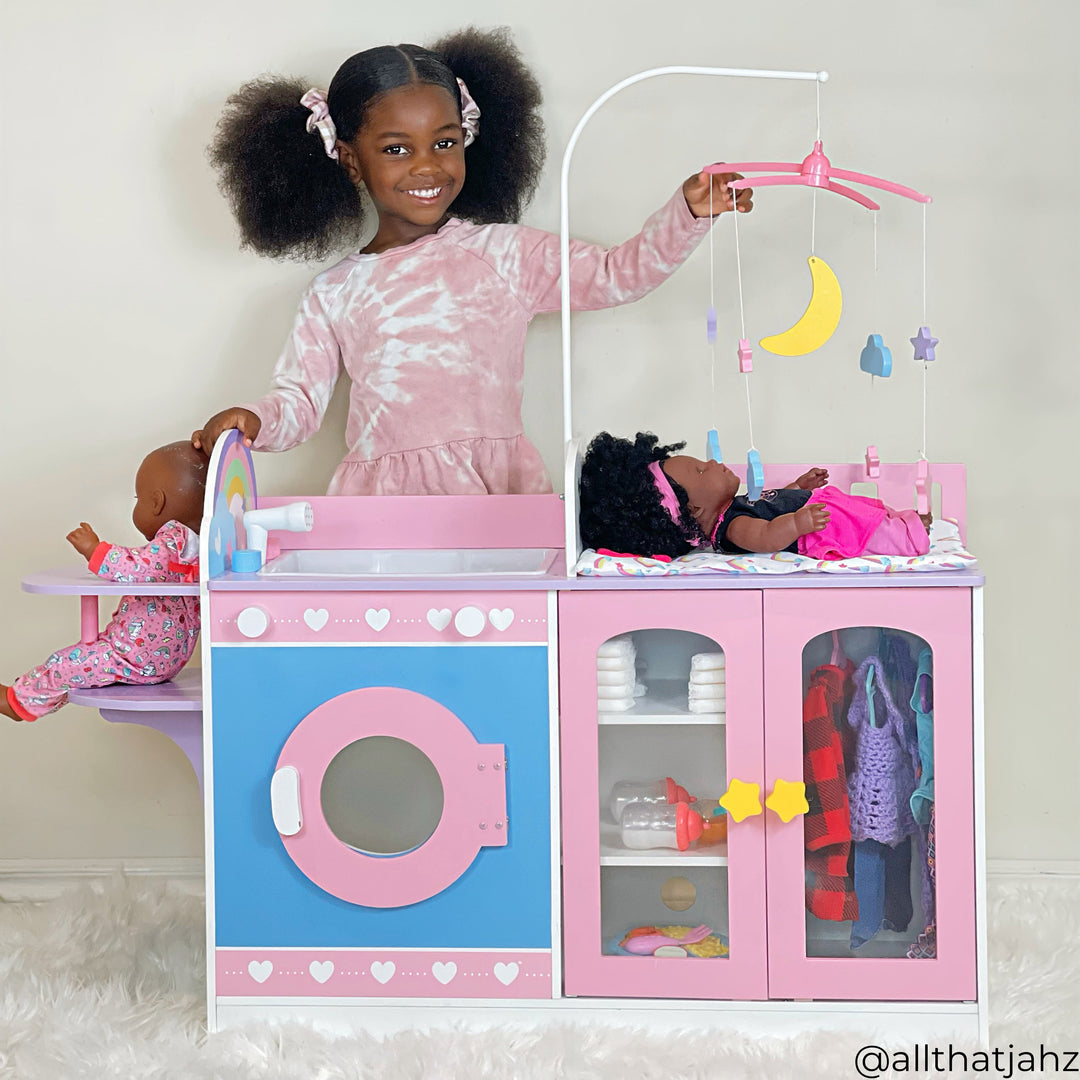 Olivia's Little World 6-in-1 Baby Doll Changing Station, Pink