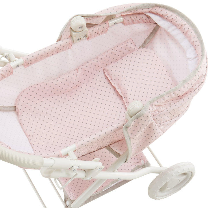 birds eye view of the stroller zoomed in to show included pillow