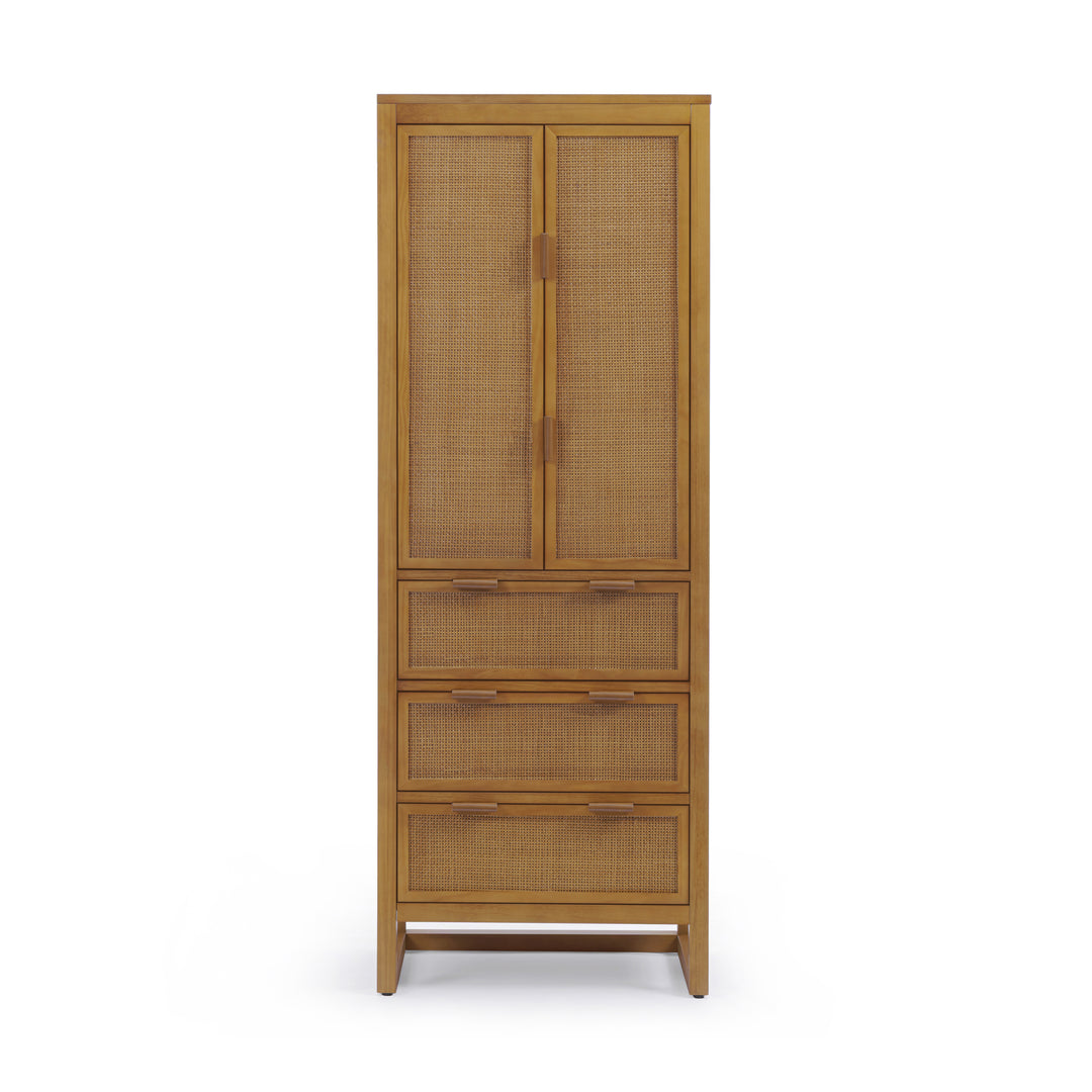 Hatteras 24'' Wide Wood Linen Cabinet with Drawers and Shelved Compartments by Teamson Home
