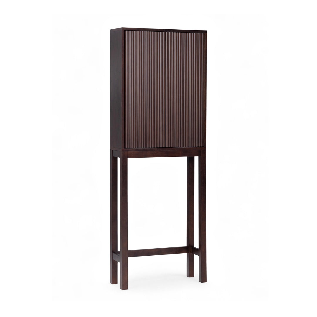 Tremolo 24'' Wide Wooden Over the Toilet Cabinet with Fluted Fronts by Teamson Home