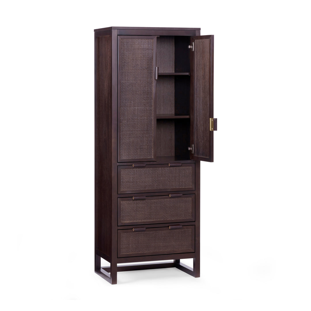 Hatteras 24'' Wide Wood Linen Cabinet with Drawers and Shelved Compartments by Teamson Home