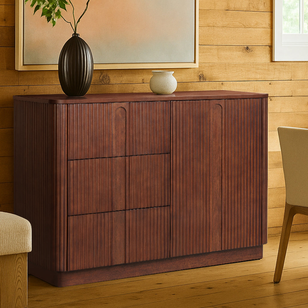 Potomac 42'' W Solid Wood Frame Sideboard with 3 Drawers and 1 Door