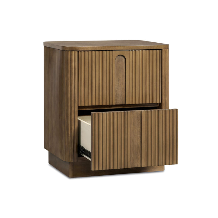 Potomac 20'' W Solid Wood Frame Nightstand with 2 Push to Open Drawers