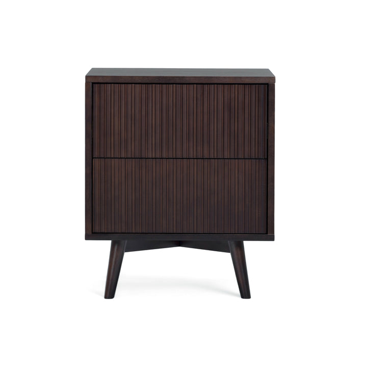 Tremolo 20'' Wide Wooden 2-Drawer Nightstand with Fluted Fronts by Teamson Home