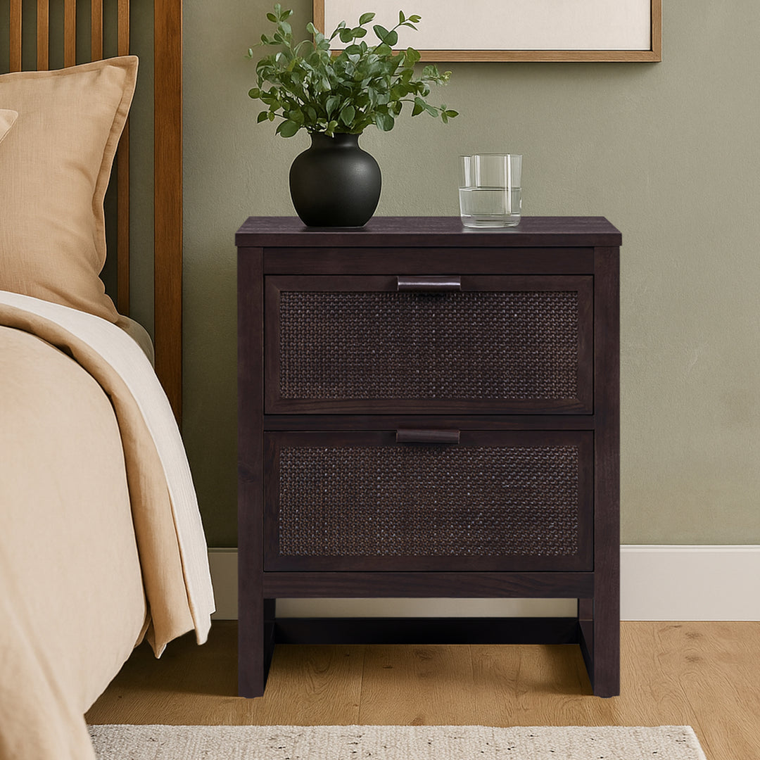 Hatteras 20'' Wide Wood Nightstand with 2 Drawers by Teamson Home