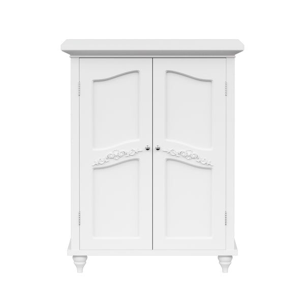 Teamson Home Versailles Floor Cabinet with 2 Shelves, White