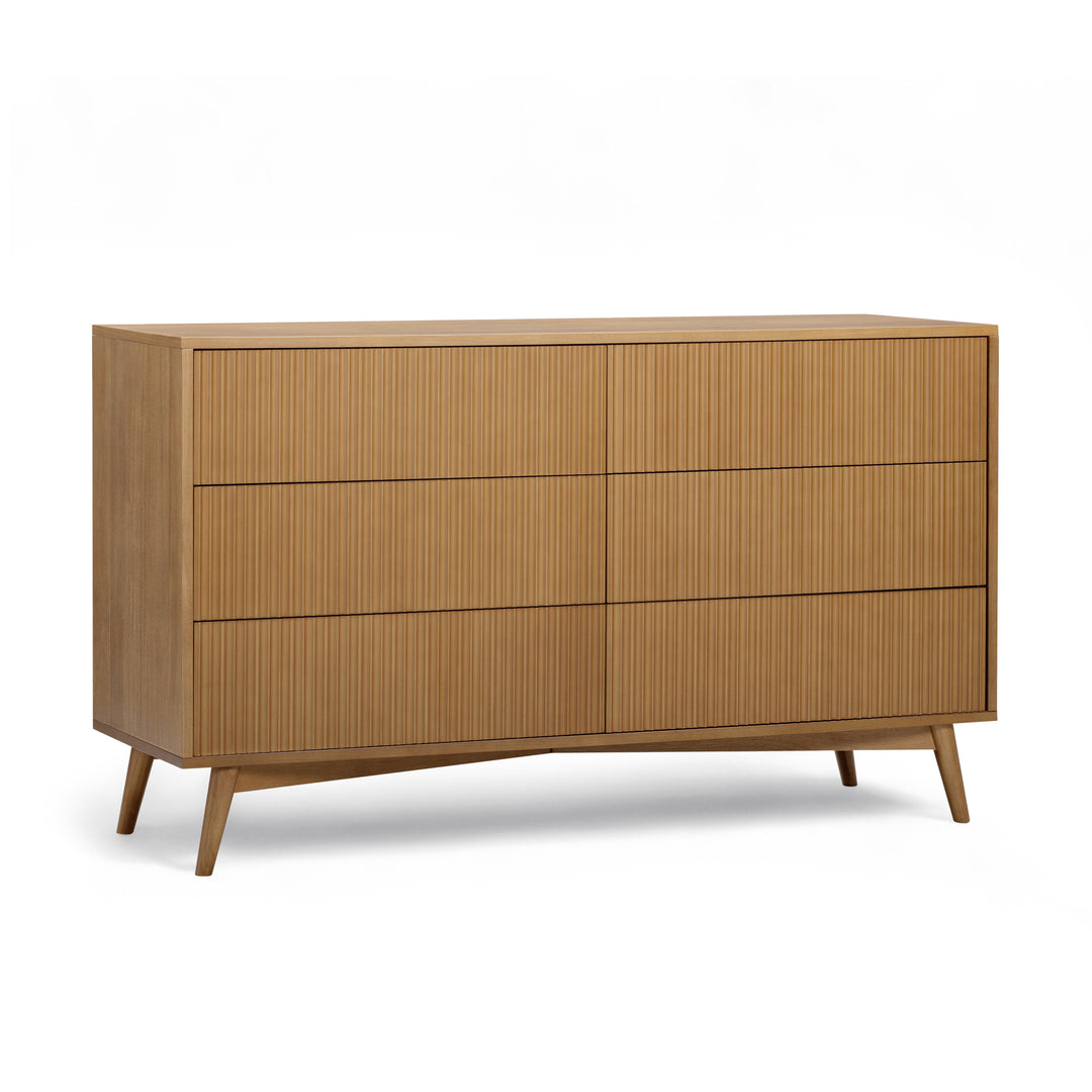 Tremolo 30'' Wide Wooden 6-Drawer Horizontal Dresser with Fluted Fronts by Teamson Home