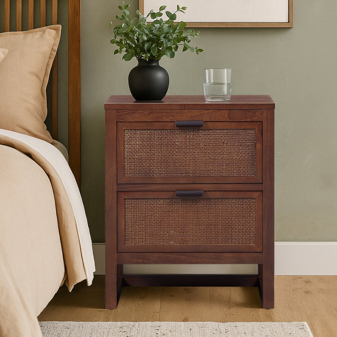 Hatteras 20'' Wide Wood Nightstand with 2 Drawers by Teamson Home