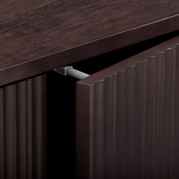 Tremolo 28'' Wide Mixed Woods Accent Cabinet with Fluted Fronts by Teamson Home