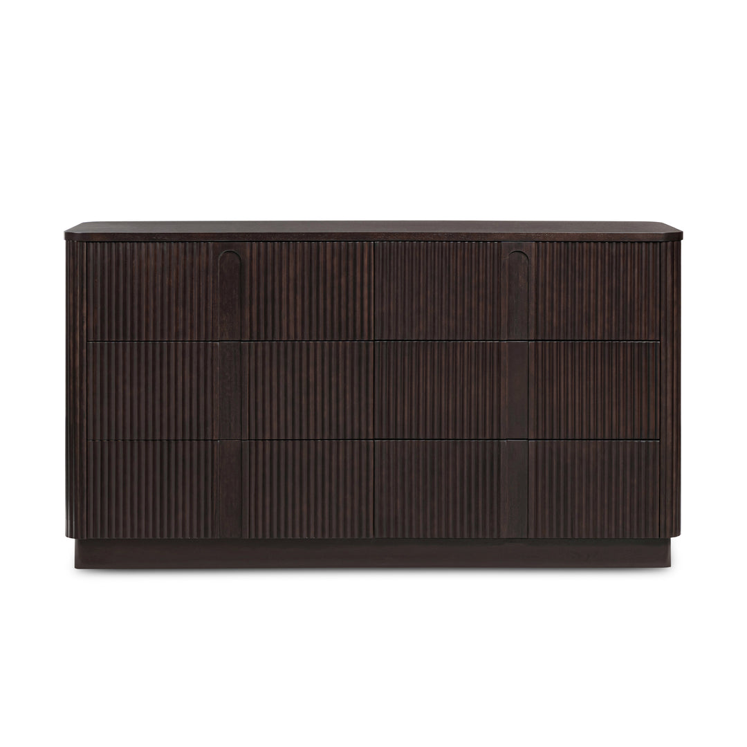 Potomac 55'' W Solid Wood Frame Dresser with 6 Push to Open Drawers