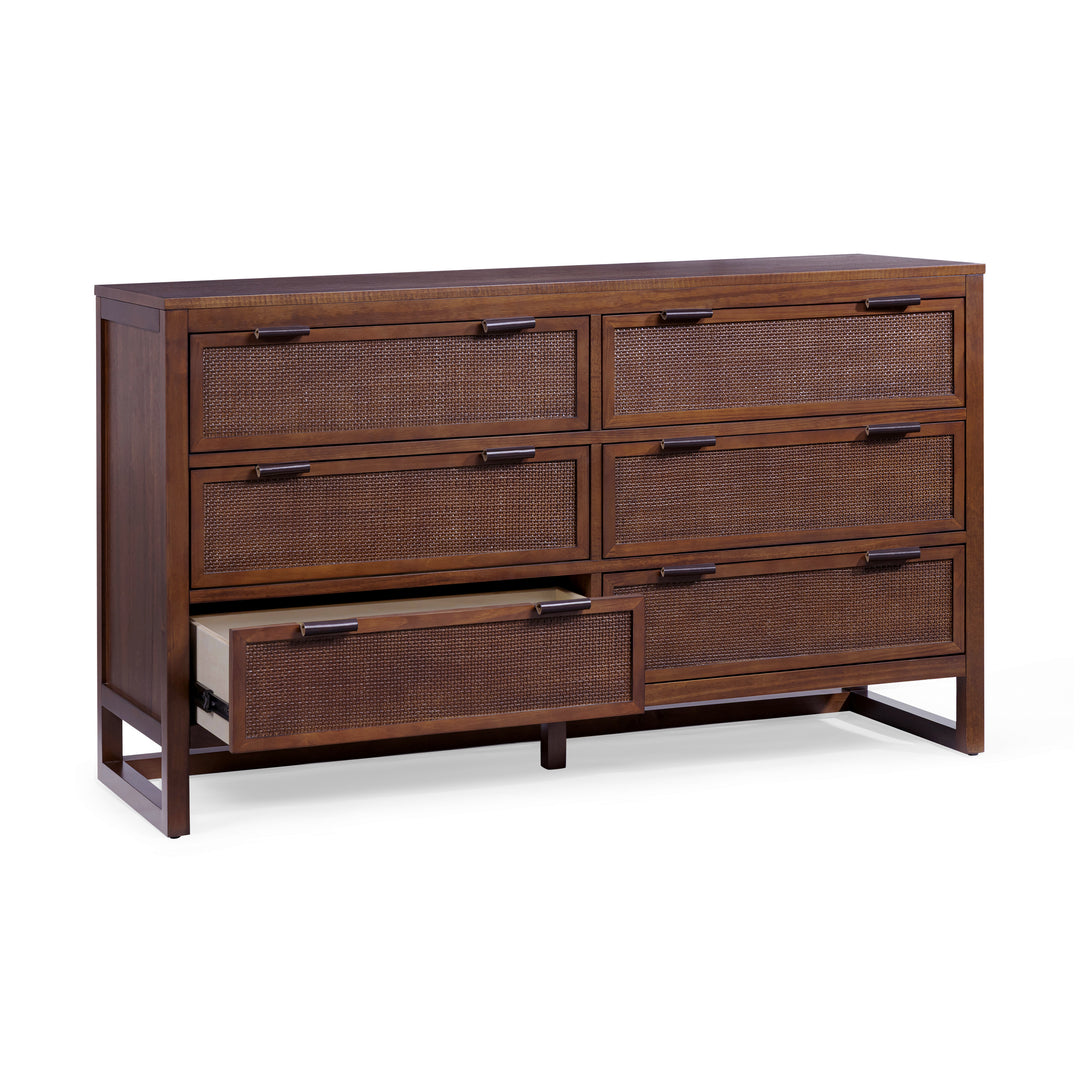 Hatteras 55'' Wide Wood Dresser with 6 Drawers by Teamson Home