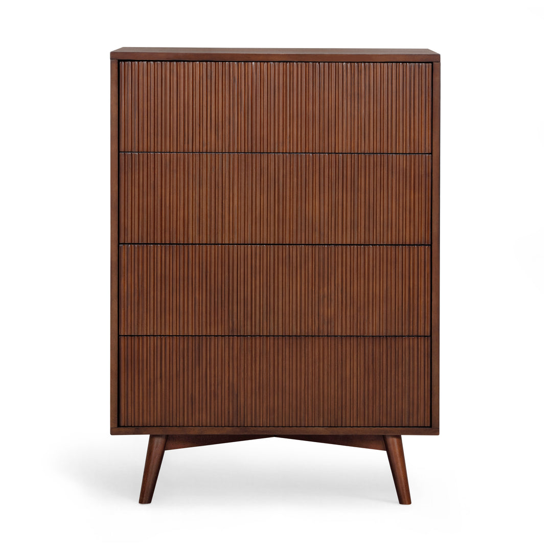Tremolo 30'' Wide Wooden 4-Drawer Dresser with Fluted Fronts by Teamson Home