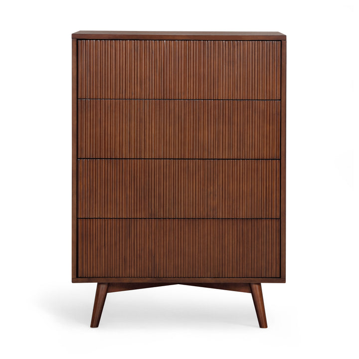 Tremolo 30'' Wide Wooden 4-Drawer Dresser with Fluted Fronts by Teamson Home