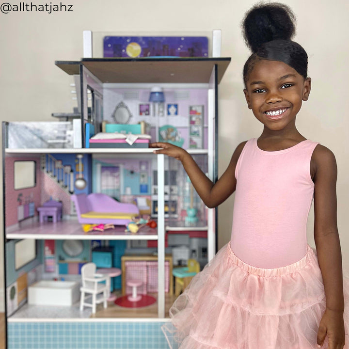 Olivia's Little World Dreamland Barcelona Dollhouse with 10 Accessories, Turquoise/Black -FINAL SALE