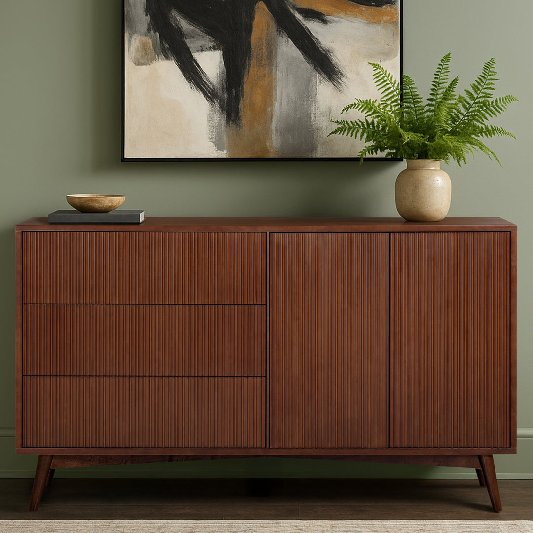 Tremolo 55'' Wide Wooden Sideboard with 2 Doors & 3 Draawers by Teamson Home