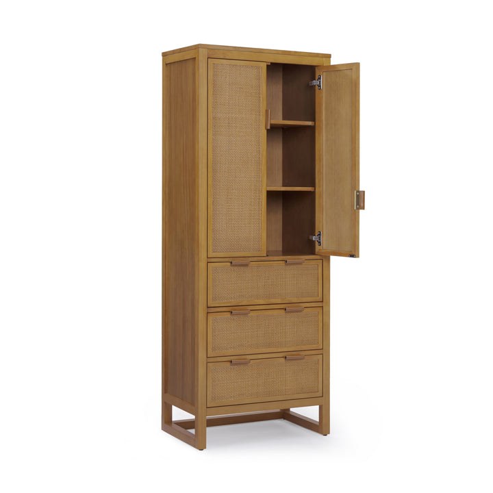 Hatteras 24'' Wide Wood Linen Cabinet with Drawers and Shelved Compartments by Teamson Home