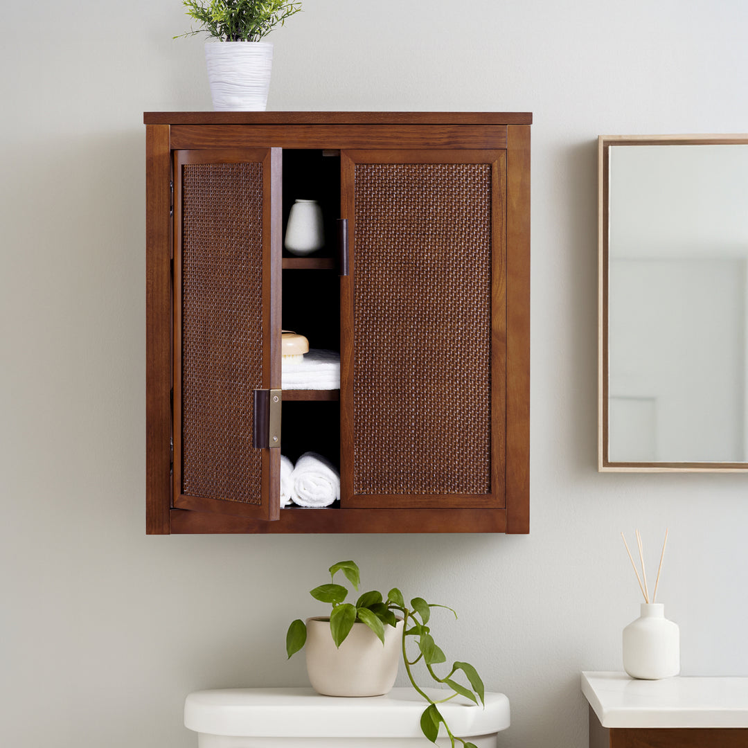Hatteras 22'' Wide Wood Wall Cabinet with 2 Doors by Teamson Home