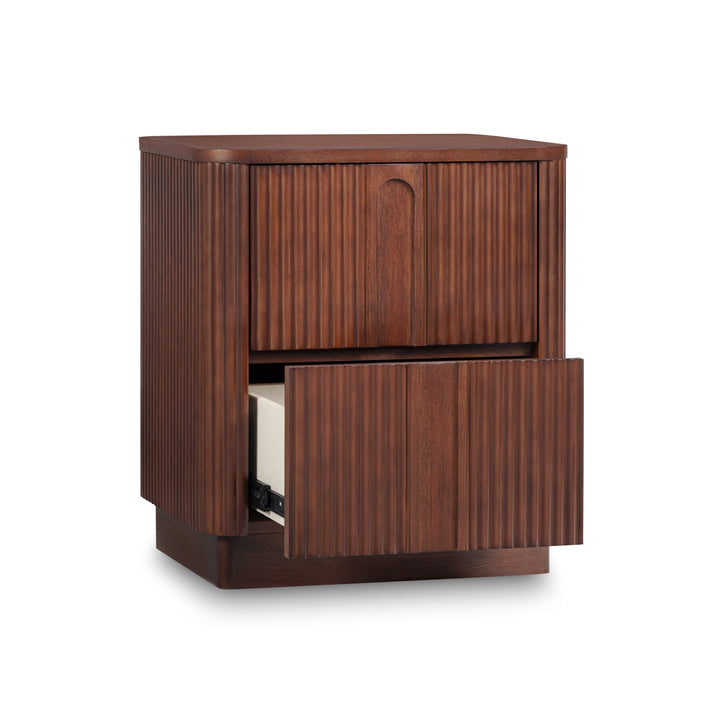 Potomac 20'' W Solid Wood Frame Nightstand with 2 Push to Open Drawers