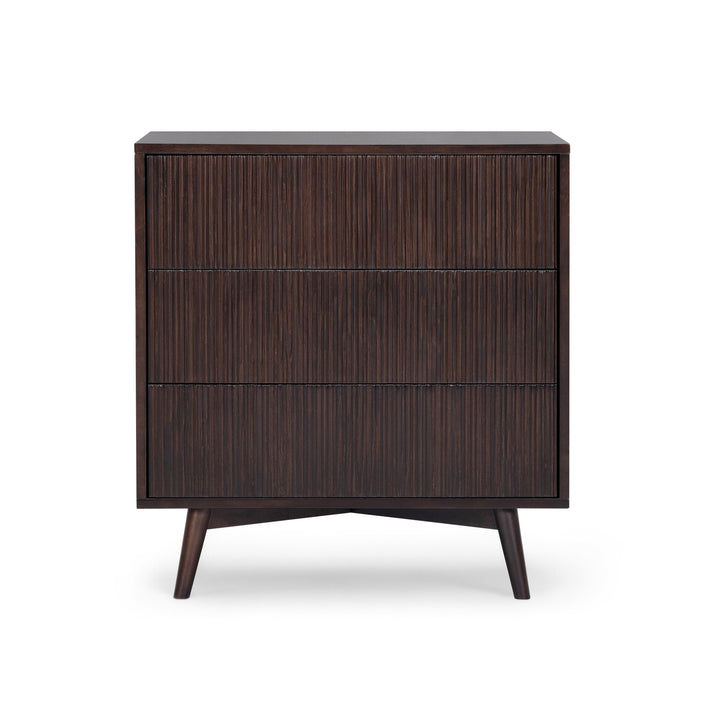 Tremolo 30'' Wide Wooden 3-Drawer Dresser with Fluted Fronts by Teamson Home