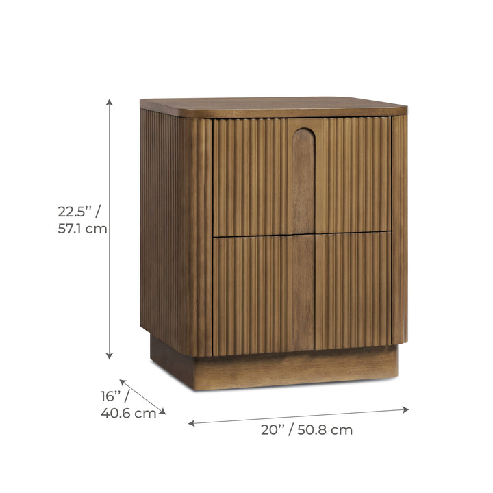 Potomac 20'' W Solid Wood Frame Nightstand with 2 Push to Open Drawers