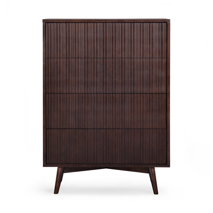 Tremolo 30'' Wide Wooden 4-Drawer Dresser with Fluted Fronts by Teamson Home