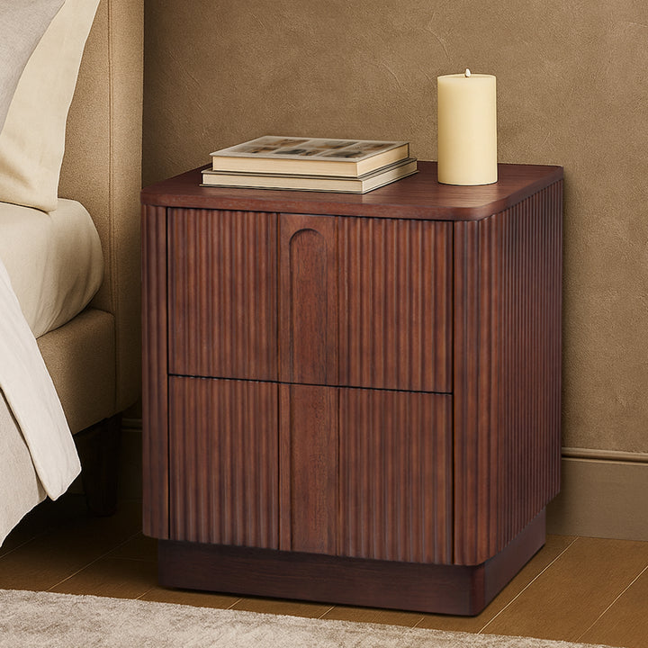 Potomac 20'' W Solid Wood Frame Nightstand with 2 Push to Open Drawers
