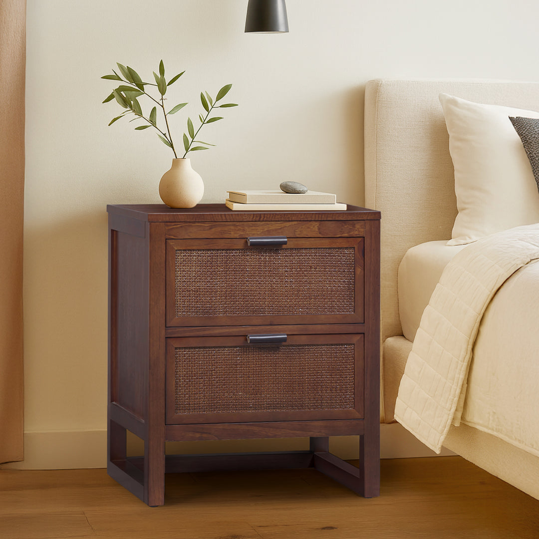 Hatteras 20'' Wide Wood Nightstand with 2 Drawers by Teamson Home