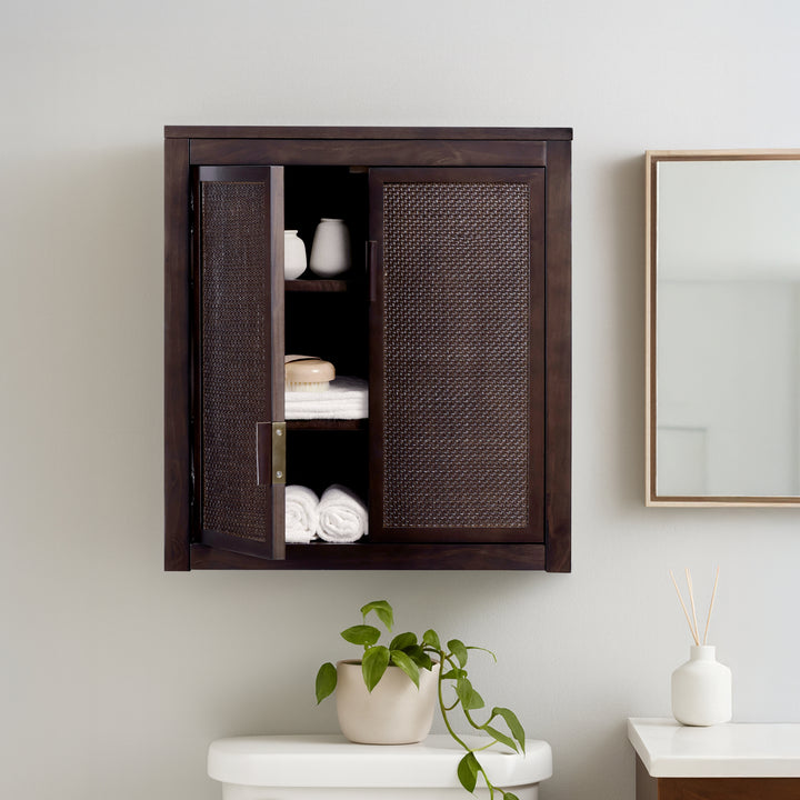 Hatteras 22'' Wide Wood Wall Cabinet with 2 Doors by Teamson Home