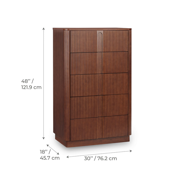 Potomac 30'' W Solid Wood Frame Dresser with 6 Push to Open Drawers