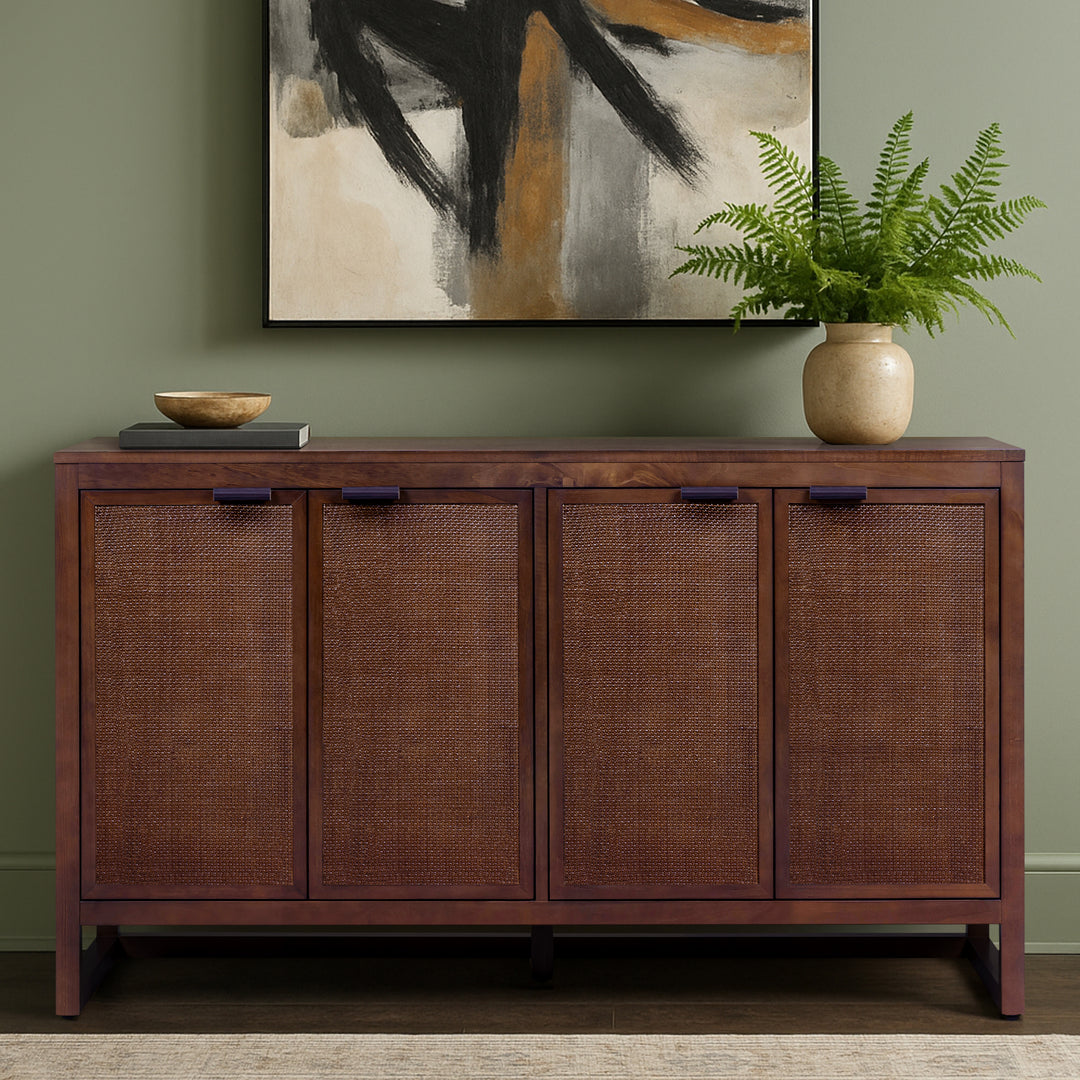 Hatteras 55'' Wide Wood Sideboard Cabinet with 4 Doors by Teamson Home