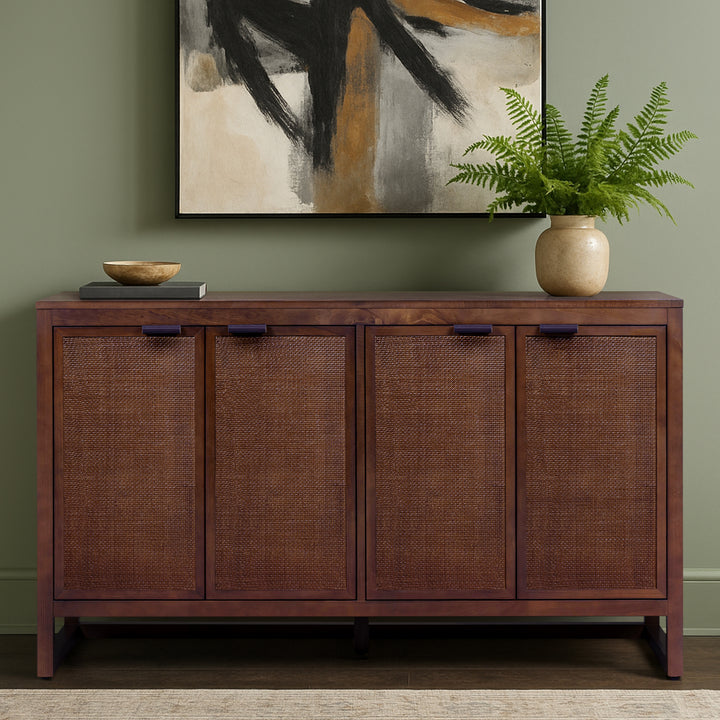 Hatteras 55'' Wide Wood Sideboard Cabinet with 4 Doors by Teamson Home