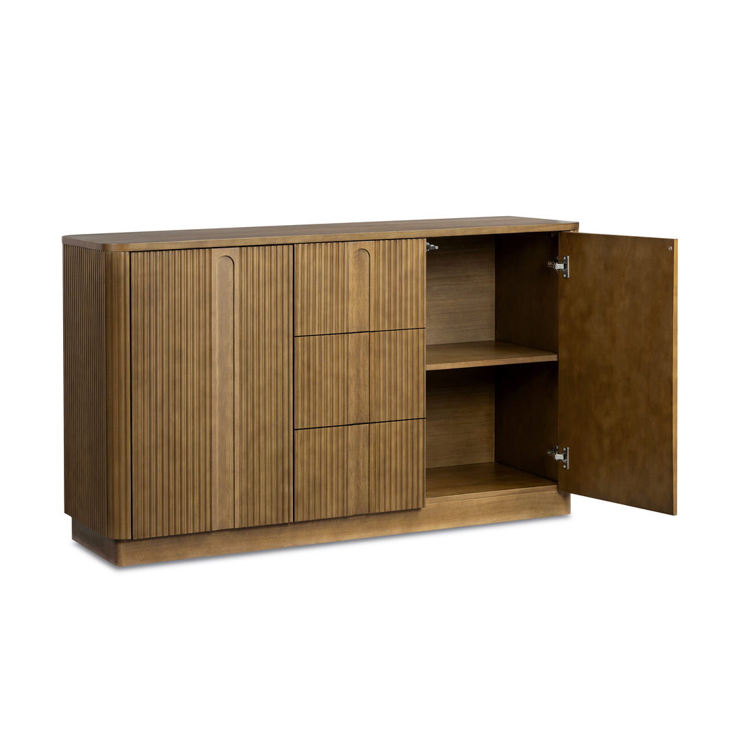 Potomac 55'' W Solid Wood Frame Sideboard with 3 Drawers and 2 Doors