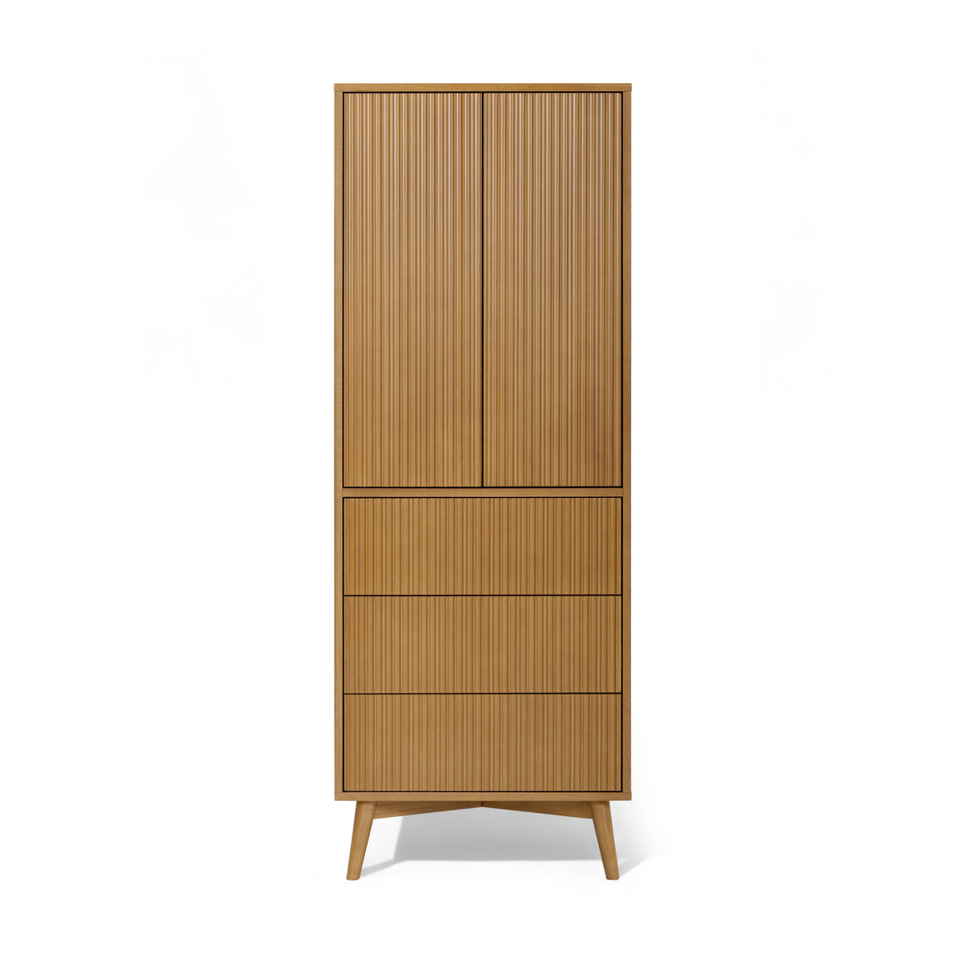 Tremolo 24'' Wide Wooden Linen Cabinet with 2 Doors & 3 Drawers by Teamson Home