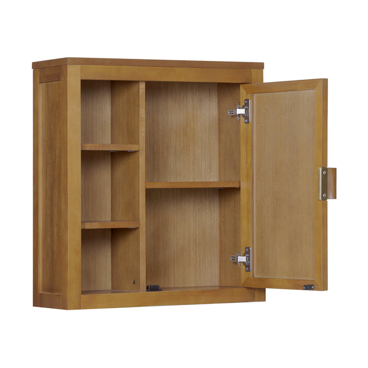 Hatteras 22'' Wide Wood Wall Cabinet with Dual Storage by Teamson Home
