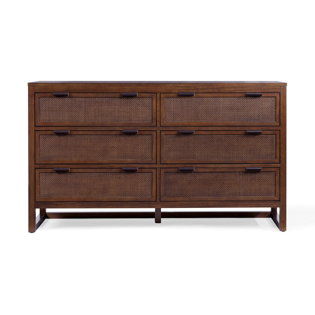 Hatteras 55'' Wide Wood Dresser with 6 Drawers by Teamson Home
