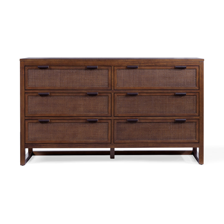 Hatteras 55'' Wide Wood Dresser with 6 Drawers by Teamson Home