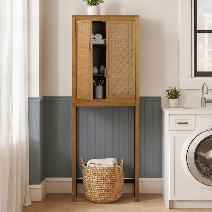 Hatteras 24'' Wide Wood Over the Toilet Cabinet  with 2 Doors by Teamson Home