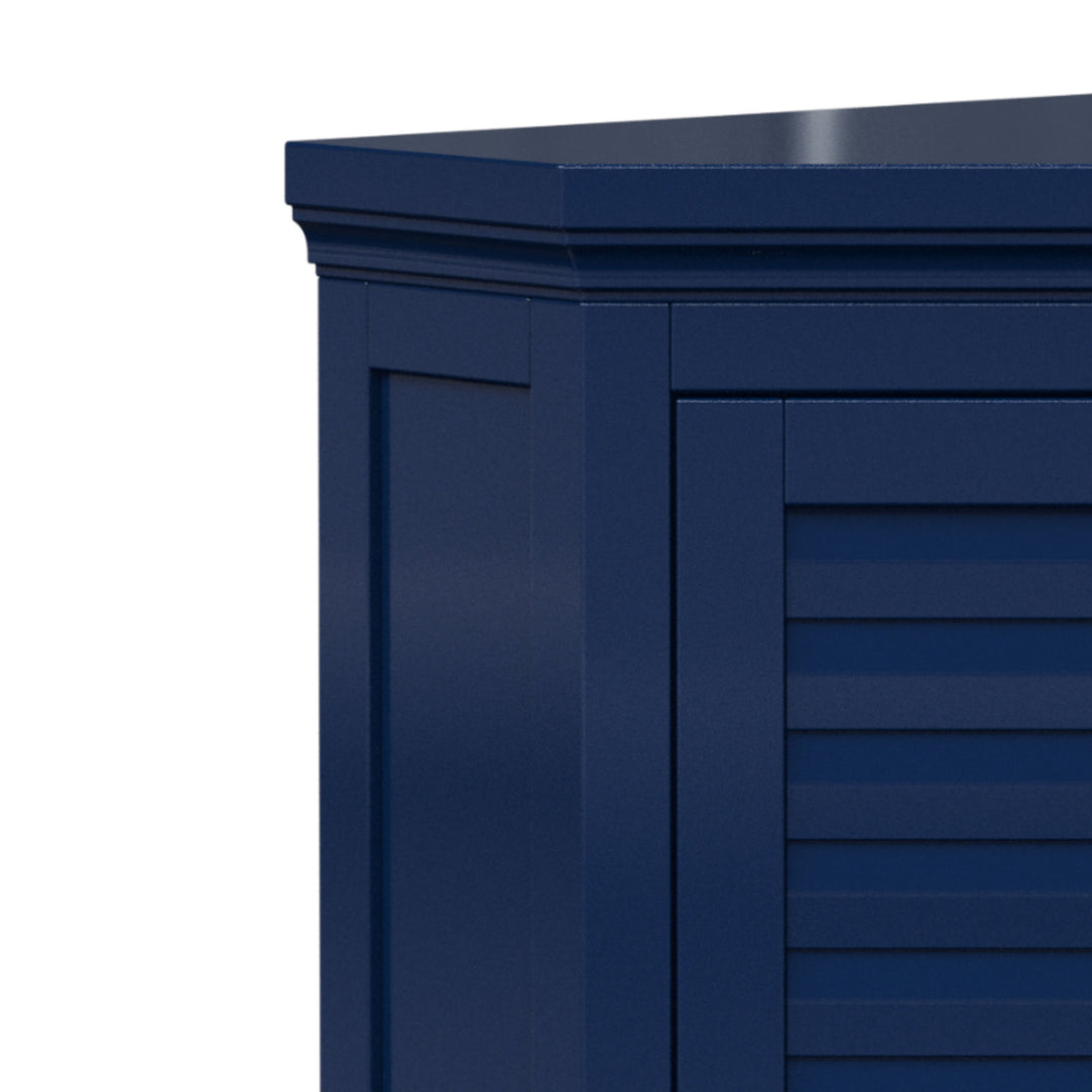 Teamson Home Glancy Two-Door Removable Corner Wall Cabinet, Navy