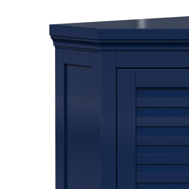 Teamson Home Glancy Two-Door Removable Corner Wall Cabinet, Navy
