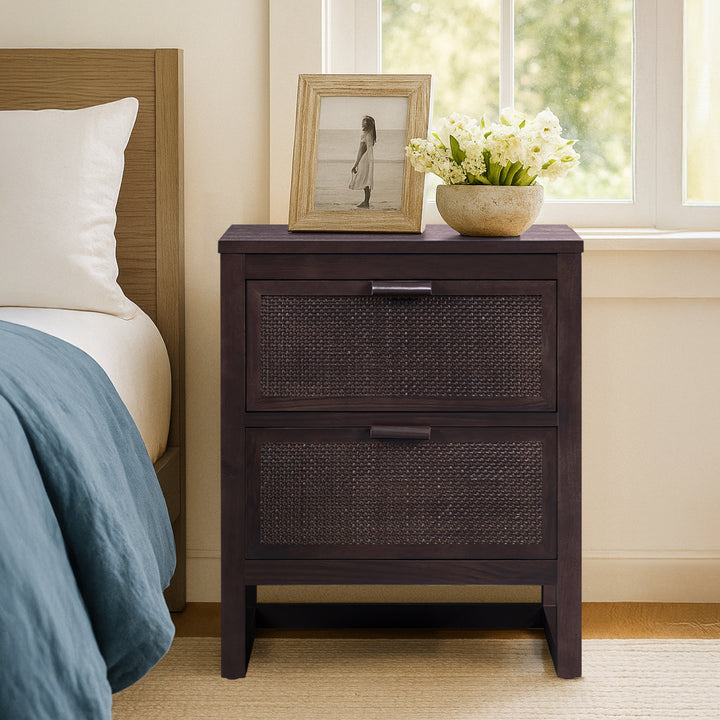 Hatteras 20'' Wide Wood Nightstand with 2 Drawers by Teamson Home