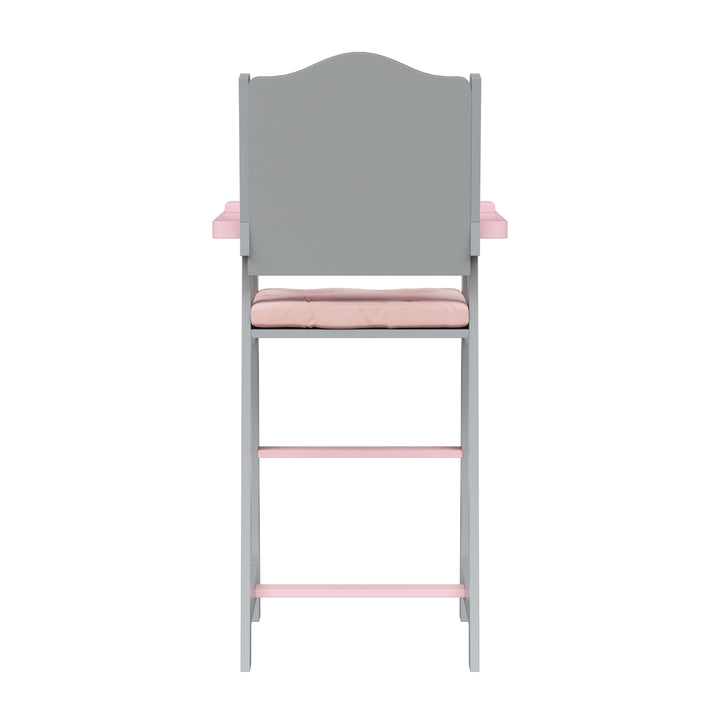 Olivia's Little World Polka Dots Princess Kids Baby Dolls High Chair, Gray