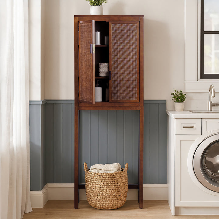 Hatteras 24'' Wide Wood Over the Toilet Cabinet  with 2 Doors by Teamson Home