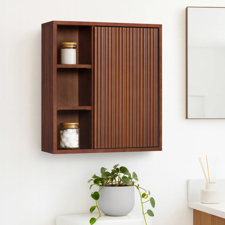 Tremolo 22'' Wide Wooden 1-Door Wall Cabinet with Open Storage by Teamson Home