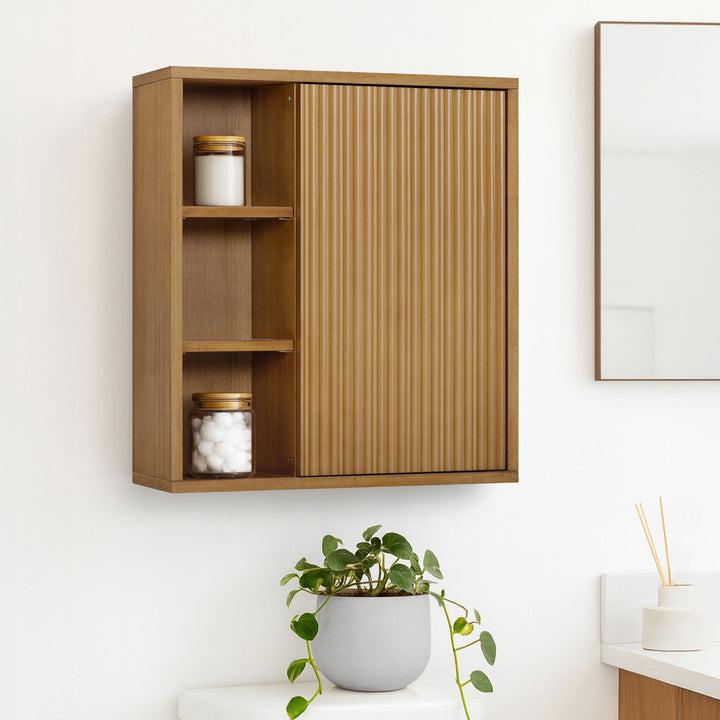 Tremolo 22'' Wide Wooden 1-Door Wall Cabinet with Open Storage by Teamson Home