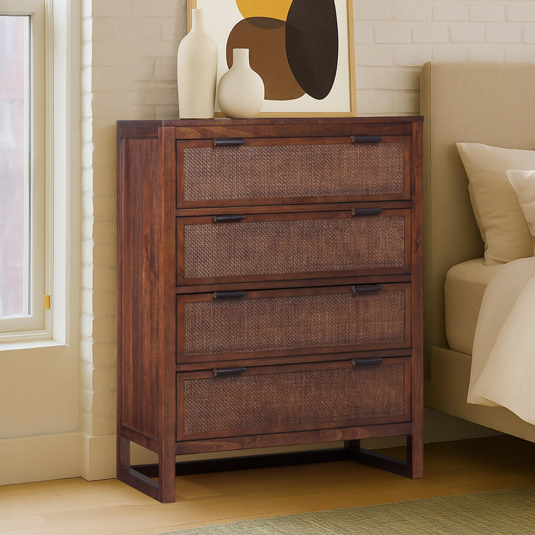 Hatteras 30'' Wide Wood Dresser with 4 Drawers by Teamson Home