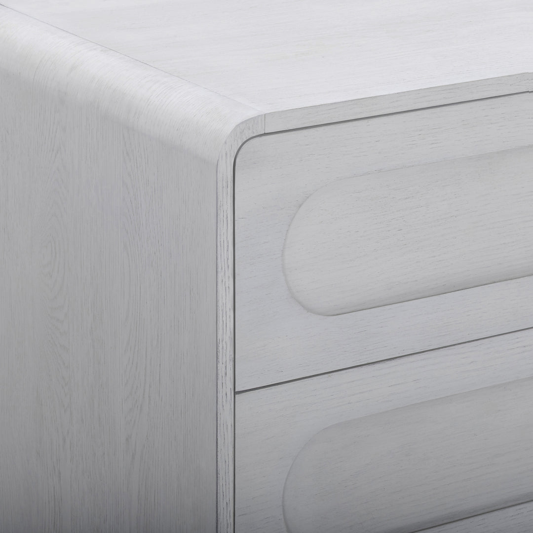Tenley 55'' W Oak Veneer 6-Drawer Dresser with Push-Open Drawers by Teamson Home